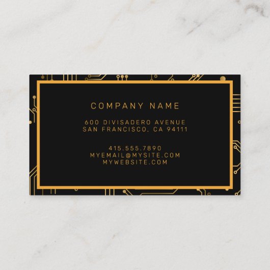 Elegant Luxury Professional Visitekaartje (Achterkant)