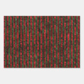 Elegant Luxury  Red Green-kerstvlinder Inpakpapier Vel (Voorkant)