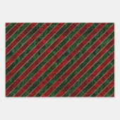 Elegant Luxury  Red Green-kerstvlinder Inpakpapier Vel (Voorkant 3)