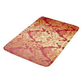 Elegant Luxury Retro Red Gold Damask Patroon Badmat (Gekanteld)
