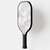 Elegant Luxury Roos-gold Faux Marble Pickleball Paddle (Links)