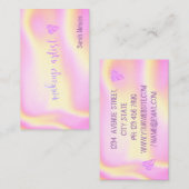 Elegant Luxury Roze Sweet Holograf Business Car Visitekaartje (Voorkant / Achterkant)