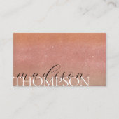 Elegant Luxury Rust Palettes Monogram Qr Code Visitekaartje (Voorkant)