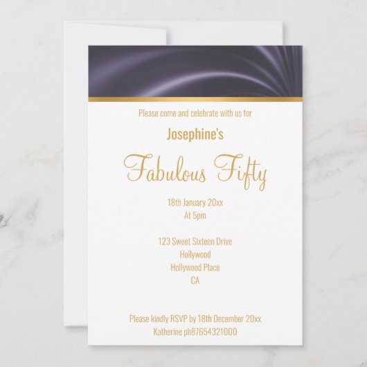 ELEGANT LUXURY SATIN DRAPE PAARS CUSTOM KAART (Voorkant)