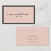 Elegant Luxury Script Calligraphy Framed Roos Visitekaartje (Voorkant / Achterkant)