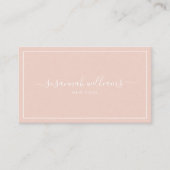 Elegant Luxury Script Calligraphy Ivory Pink Visitekaartje (Voorkant)