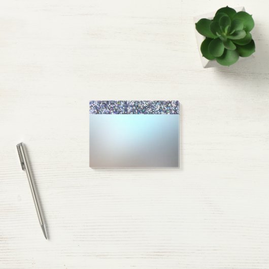 Elegant Luxury Shiny Blue Glitter Post-it® Notes (Kantoor)