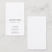 Elegant Luxury Signature UV Gloss Paper Vertical Visitekaartje (Voorkant / Achterkant)