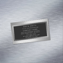 Elegant Luxury Silver Metal Magnetisch Visitekaartje