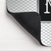 Elegant Luxury Silver Metal Monogrammed Muismat (Hoek)