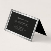 Elegant Luxury Silver Metal Visitekaartje (Achterkant)