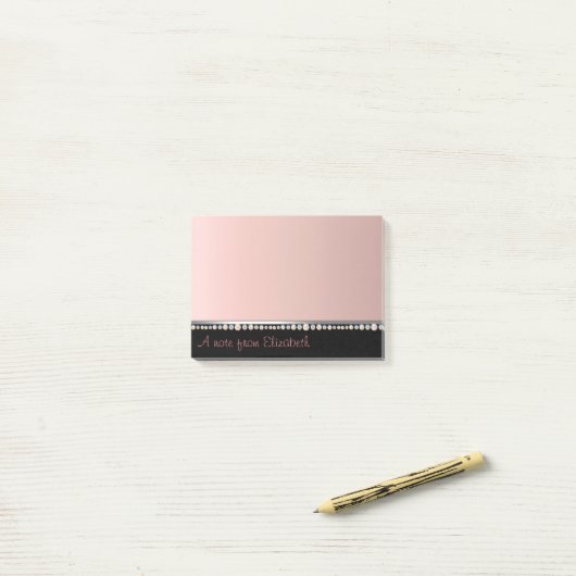 Elegant Luxury Simple, Diamonds, Pearls Post-it® Notes (Op bureau)
