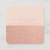 Elegant Luxury Simple, Diamonds, Pearls Vierkante Visitekaartje (Achterkant)