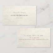 Elegant Luxury Simple, Diamonds, Pearls Visitekaartje (Voorkant / Achterkant)