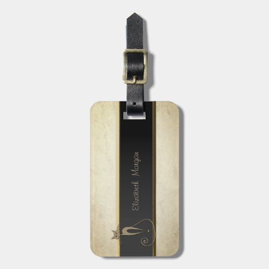 Elegant Luxury Sophisticated,Cat Bagagelabel (Voorkant verticaal)