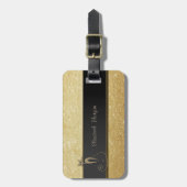 Elegant Luxury Sophisticated, Cat, Glittery Bagagelabel (Voorkant verticaal)