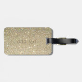 Elegant Luxury Sophisticated, Cat, Glittery Bagagelabel (Achterkant horizontaal)