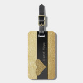 Elegant Luxury Sophisticated,Glittery Heart Bagagelabel (Voorkant verticaal)