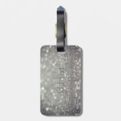 Elegant Luxury Sophisticated, Glittery Heart, Boke Bagagelabel (Achterkant verticaal)