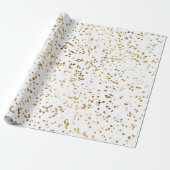 Elegant Luxury Sparging Gold Confetti Stip Afbeeld Cadeaupapier (Uitgerold)