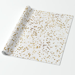 Elegant Luxury Sparging Gold Confetti Stip Afbeeld Cadeaupapier