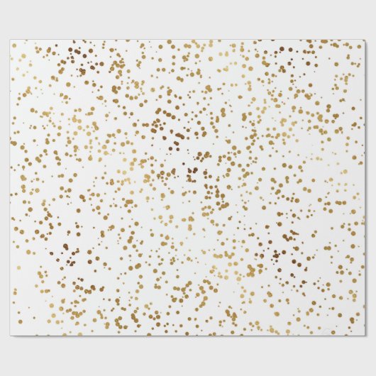 Elegant Luxury Sparging Gold Confetti Stip Afbeeld Cadeaupapier (Vlak)