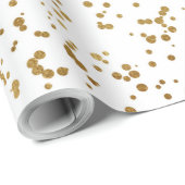 Elegant Luxury Sparging Gold Confetti Stip Afbeeld Cadeaupapier (Rol Hoek)