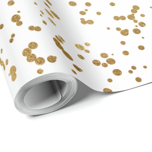 Elegant Luxury Sparging Gold Confetti Stip Afbeeld Cadeaupapier (Rol Hoek)