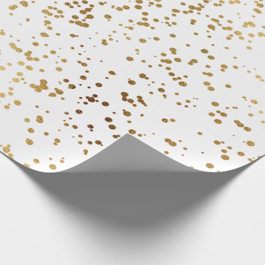 Elegant Luxury Sparging Gold Confetti Stip Afbeeld Cadeaupapier (Hoek)
