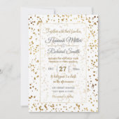 Elegant Luxury Sparging Gold Confetti Stip Afbeeld Kaart (Voorkant)