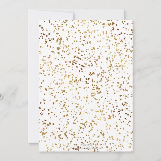 Elegant Luxury Sparging Gold Confetti Stip Afbeeld Kaart (Achterkant)