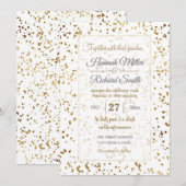 Elegant Luxury Sparging Gold Confetti Stip Afbeeld Kaart (Voorkant / Achterkant)