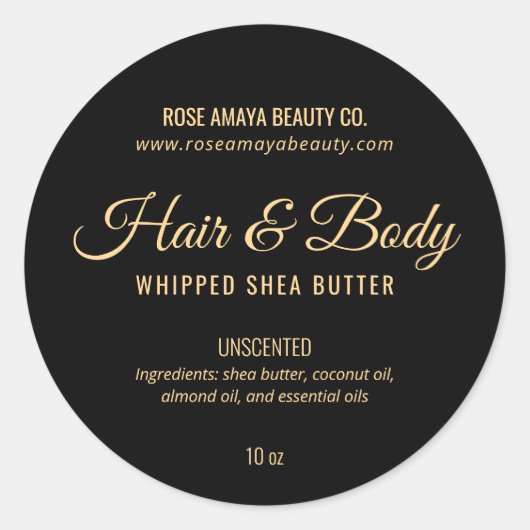 Elegant Luxury Style Spa Beauty Soap Loskabel Ronde Sticker (Voorkant)