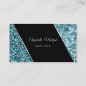 Elegant Luxury Stylish Blue Glitter Bokeh Visitekaartje (Voorkant)