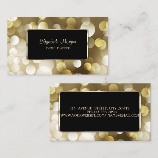 Elegant Luxury Stylish, Bokeh Visitekaartje (Voorkant / Achterkant)