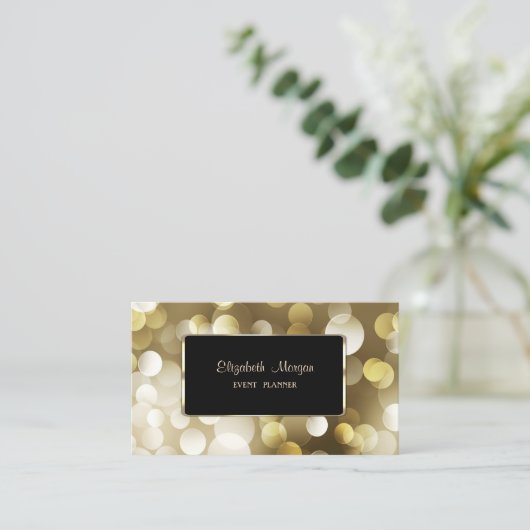 Elegant Luxury Stylish, Bokeh Visitekaartje (Staand voorkant)