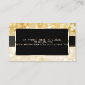 Elegant Luxury Stylish, Glittery Bokeh Visitekaartje (Achterkant)