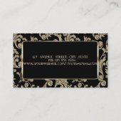 Elegant Luxury Stylish, Gold Glitter Swirls, Lijst Visitekaartje (Achterkant)