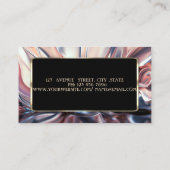 Elegant Luxury Stylish Gold Lijst Abstract Visitekaartje (Achterkant)