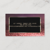 Elegant Luxury Stylish Gold Lijst, Glittery Bokeh Visitekaartje (Achterkant)