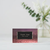 Elegant Luxury Stylish Gold Lijst, Glittery Bokeh Visitekaartje (Staand voorkant)
