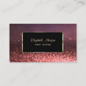 Elegant Luxury Stylish Gold Lijst, Glittery Bokeh Visitekaartje (Voorkant)