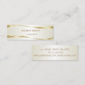 Elegant Luxury Stylish, Gold Mini Visitekaartje (Voorkant / Achterkant)