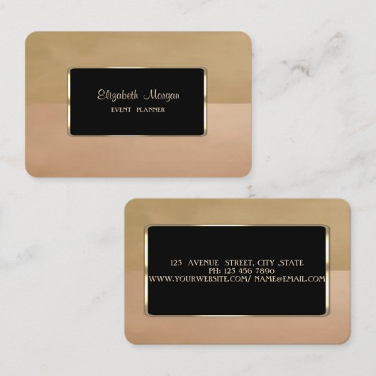 Elegant Luxury Stylish, Lijst Visitekaartje (Voorkant / Achterkant)