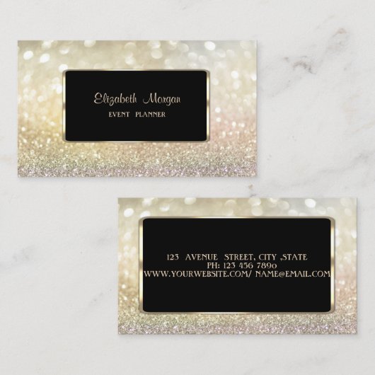 Elegant Luxury Stylish, Modern Bokeh Visitekaartje (Voorkant / Achterkant)