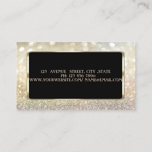 Elegant Luxury Stylish, Modern Bokeh Visitekaartje (Achterkant)