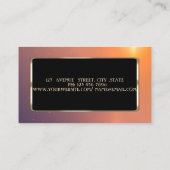 Elegant Luxury Stylish, Modern Ombre, Lijst Visitekaartje (Achterkant)