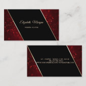 Elegant Luxury Stylish Red Glitter Bokeh Visitekaartje (Voorkant / Achterkant)