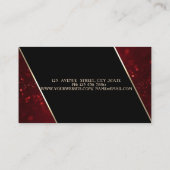 Elegant Luxury Stylish Red Glitter Bokeh Visitekaartje (Achterkant)