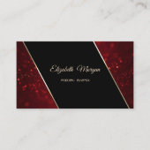 Elegant Luxury Stylish Red Glitter Bokeh Visitekaartje (Voorkant)